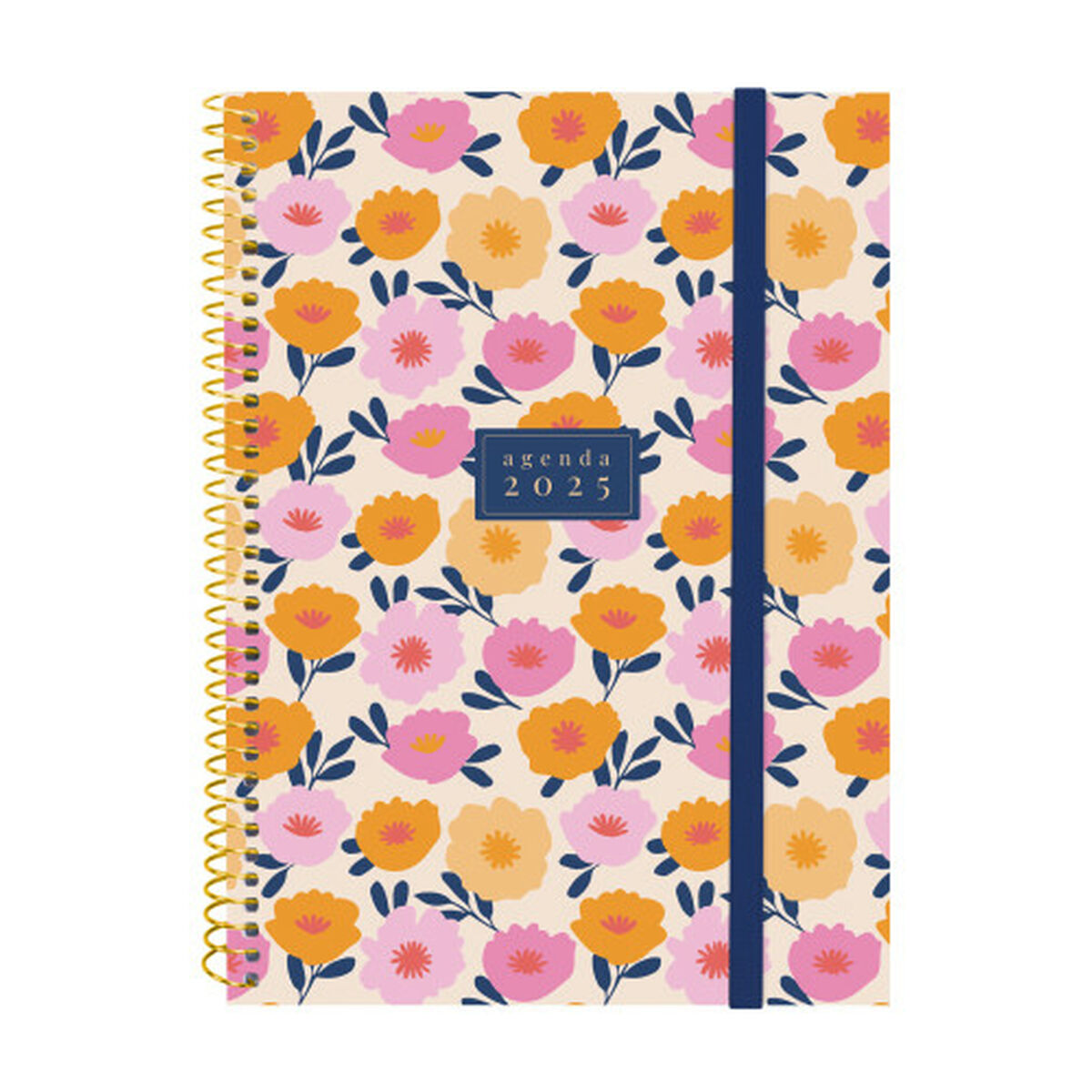 Dagbok Finocam DESIGN COLLECTION A5 15,5 x 21,2 cm 2025 Blommig