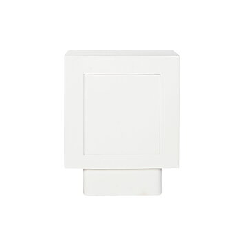 Nattduksbord Home ESPRIT Vit Naturell 40 x 35 x 50 cm