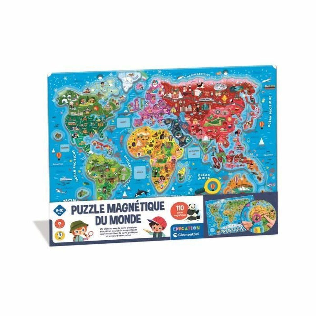 Pussel Clementoni Magnetic Världskarta 110 Delar - 2