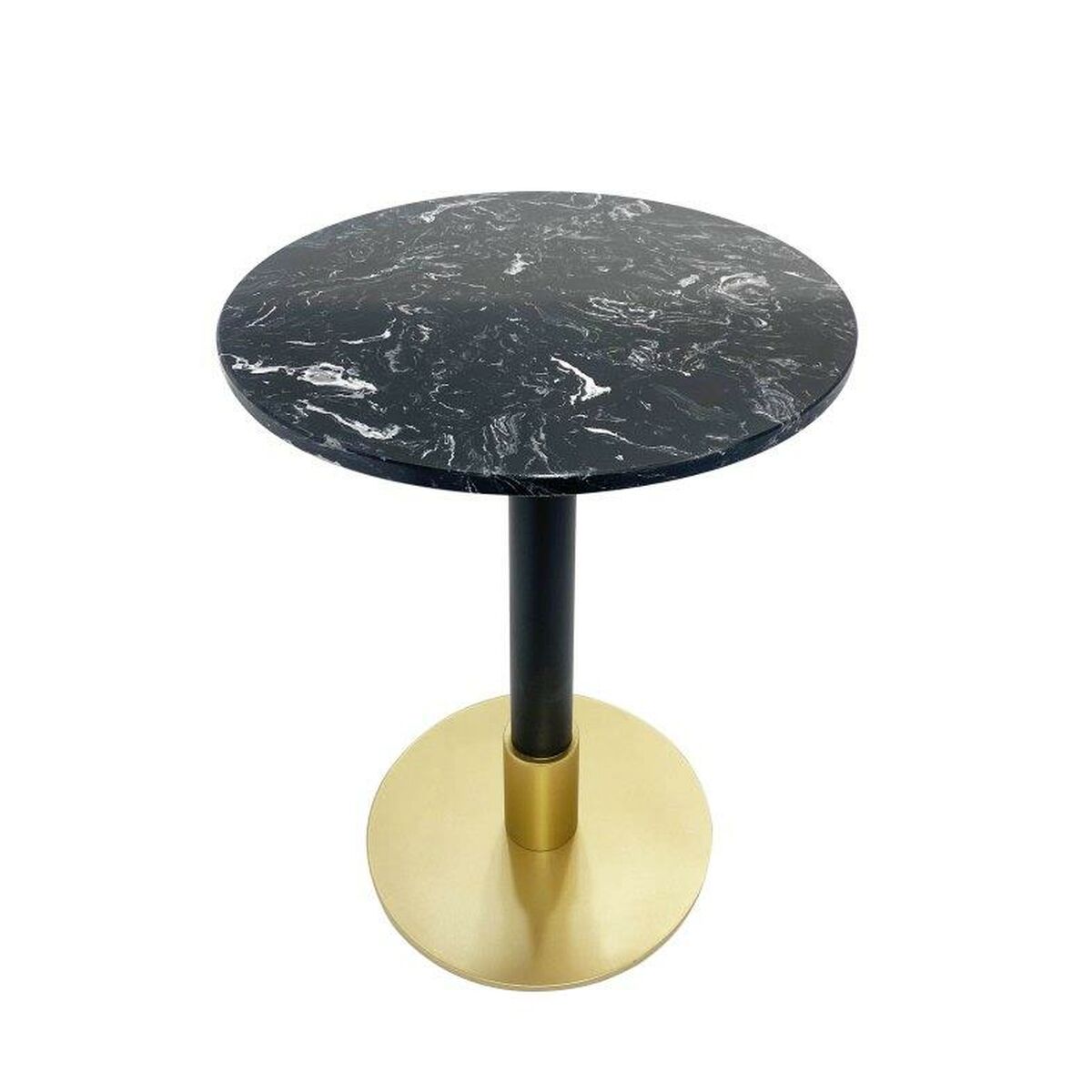 Sidobord DKD Home Decor 45 x 45 x 51 cm Svart Metall Marmor - 2