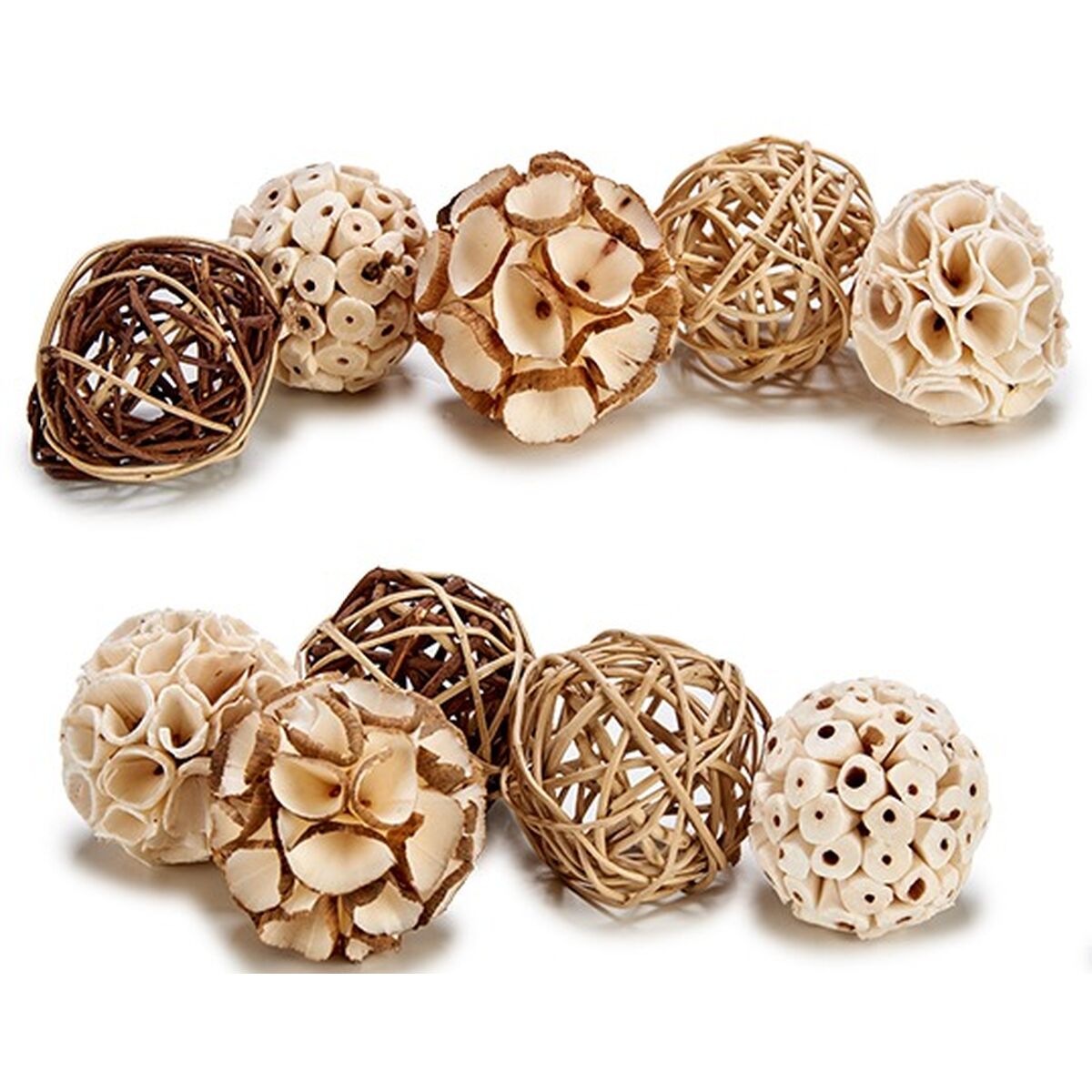 Dekorationsboll Gift Decor Vit Brun Svart 6 x 65 x 6 cm Naturell (24 antal) - 4