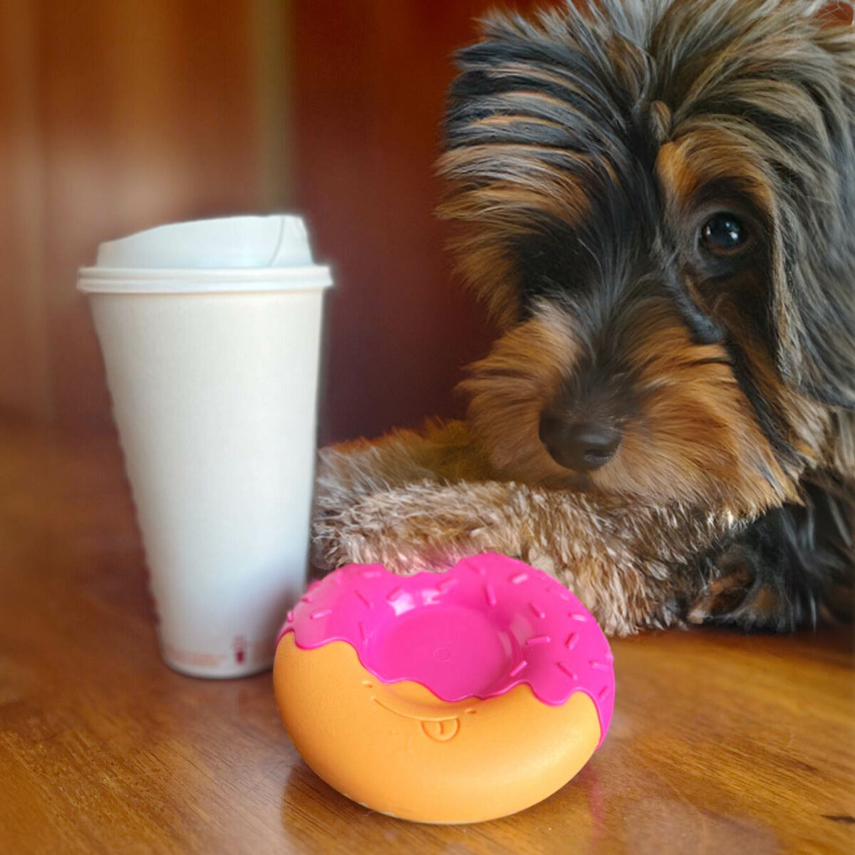 Hundleksak Nylabone Rosa Bacon M - 2