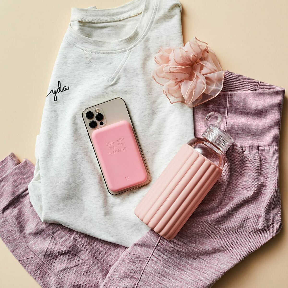 Powerbank med trådlös laddare Kreafunk Rosa 5000 mAh - 2