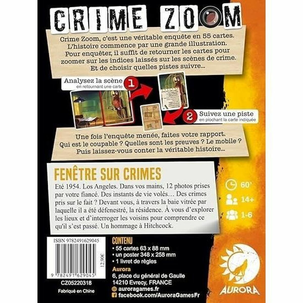 Sällskapsspel Asmodee Crime Zoom Fenêtre sur Crimes (FR) - 2