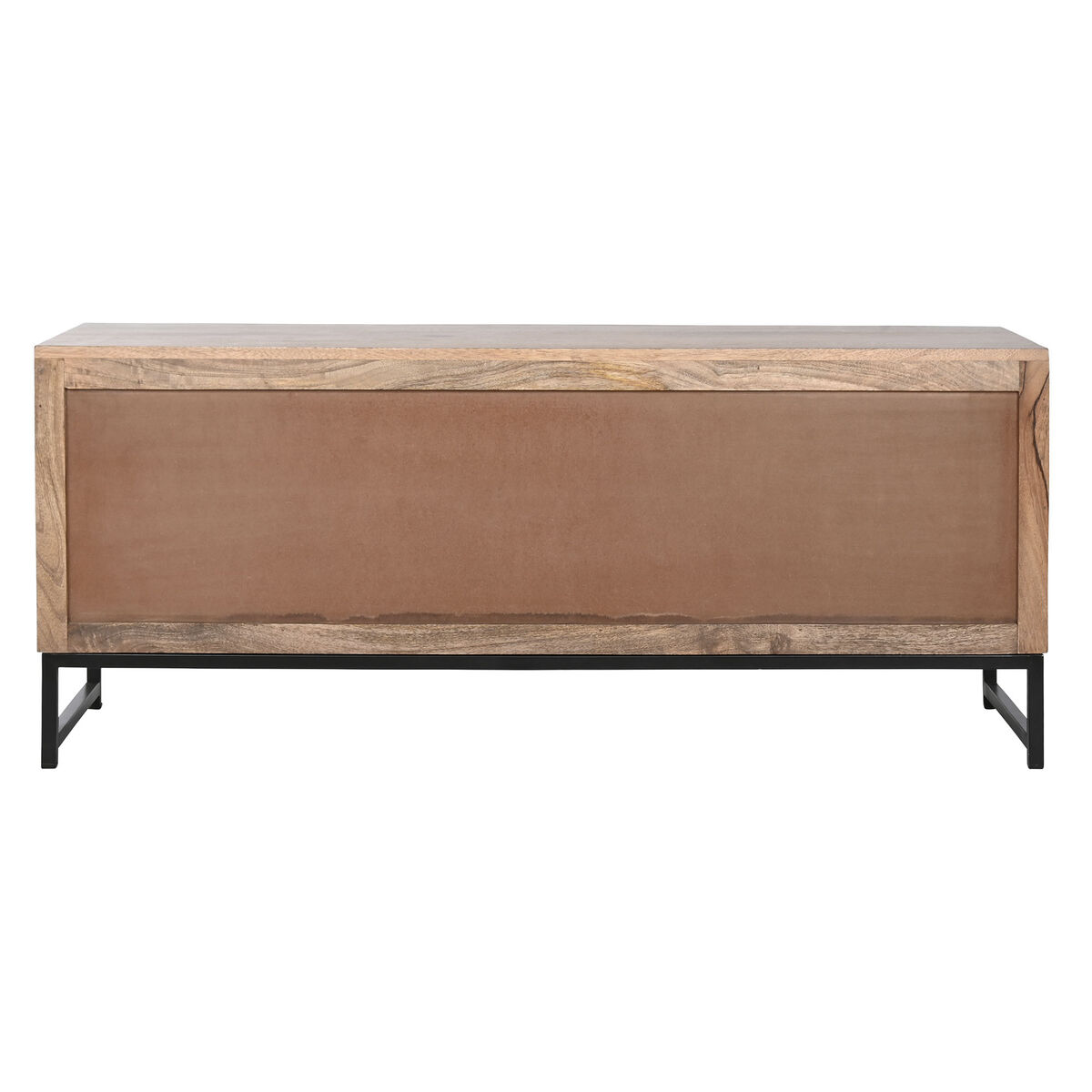 TV-möbler Home ESPRIT Brun Svart Silvrig Mangoträ Speglar 130 x 40 x 55,5 cm - 3