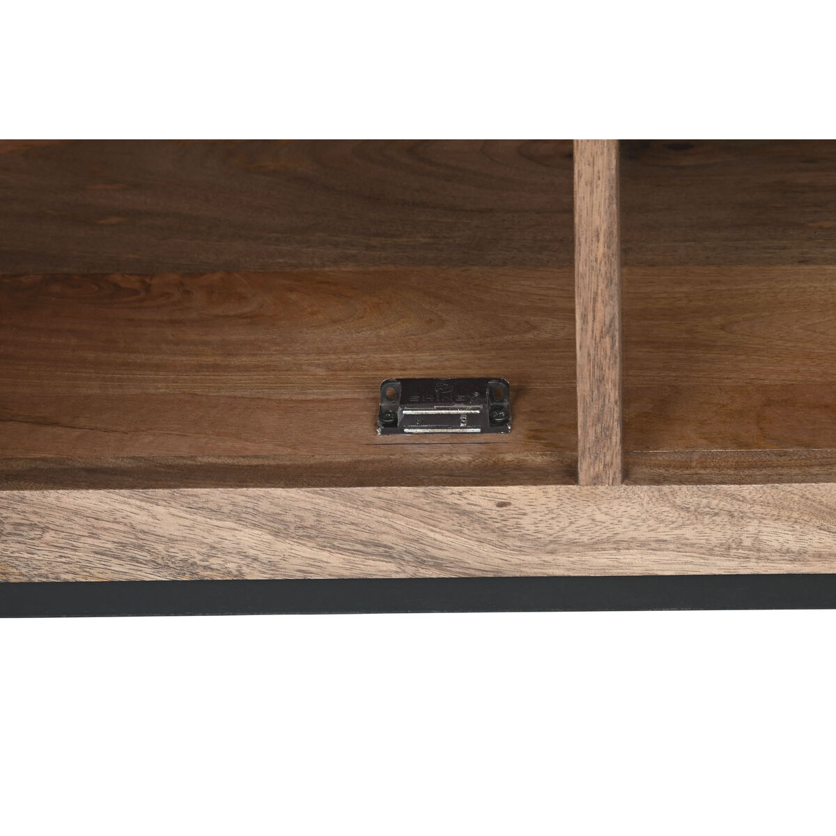 TV-möbler Home ESPRIT Brun Svart Silvrig Mangoträ Speglar 130 x 40 x 55,5 cm - 4
