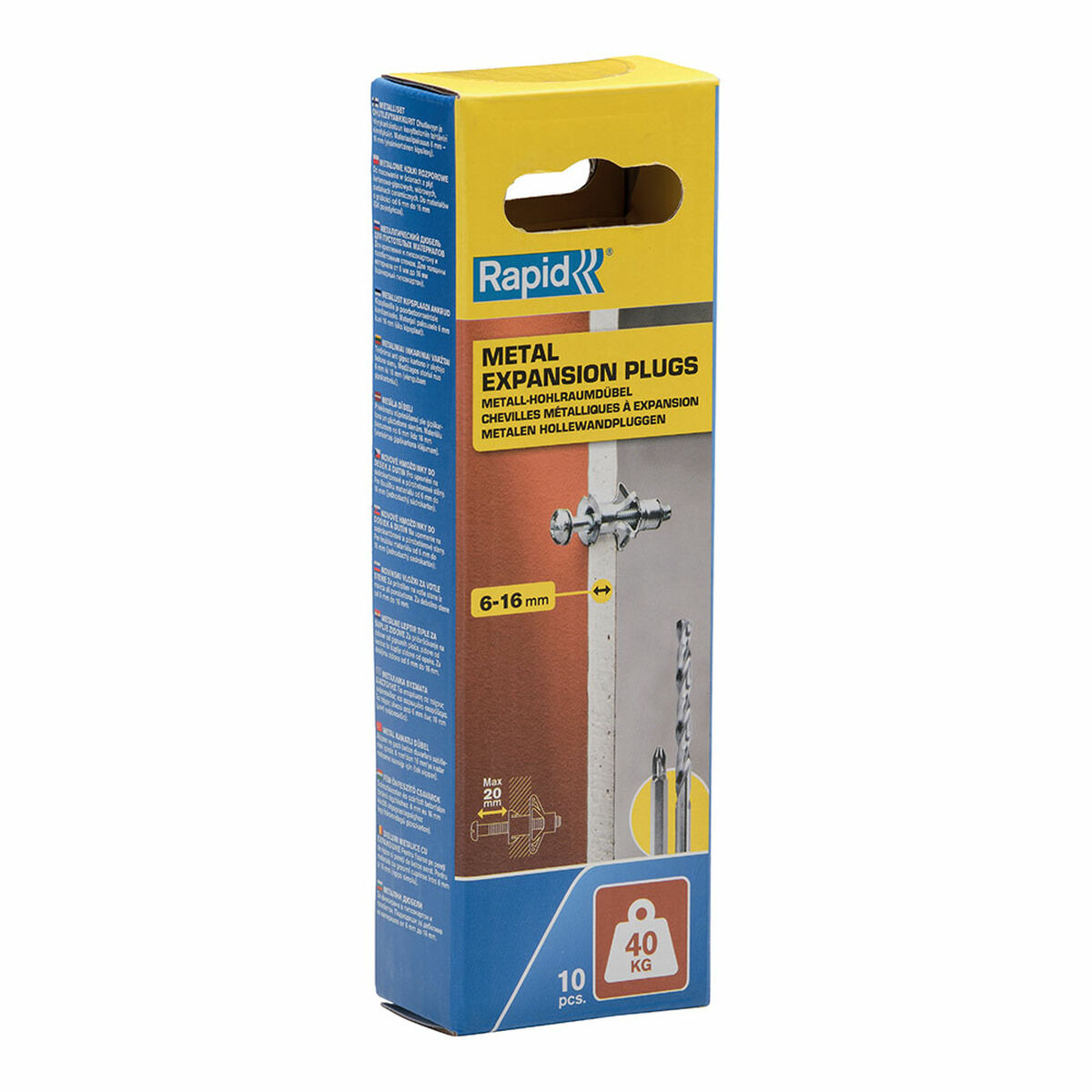 Pluggar och skruv Rapid 5001549 Ø 11 x 37 mm M5 x 48 mm Metall Expansion 10 antal - 3