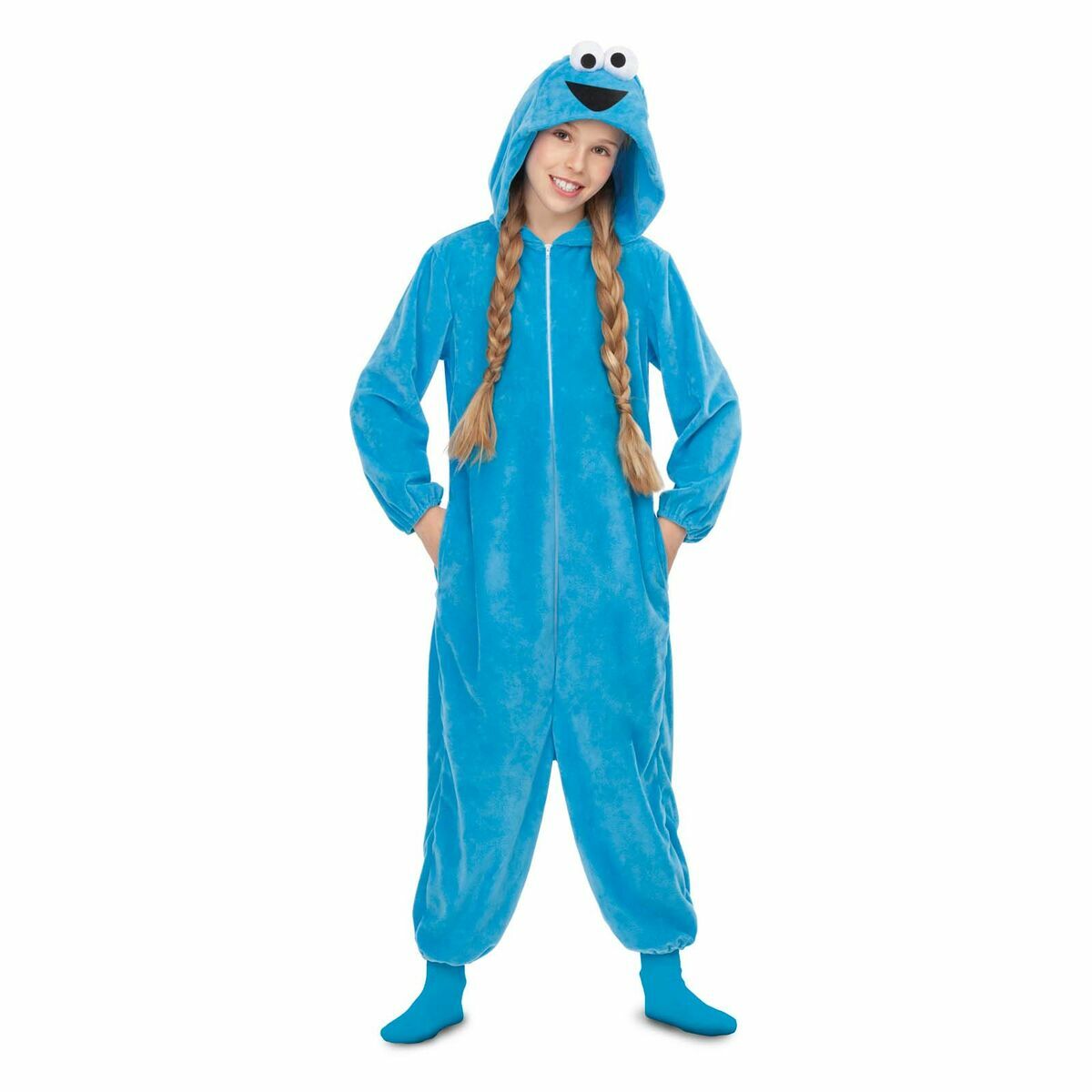 Maskeraddräkt för barn My Other Me Cookie Monster Sesame Street Blå - 2