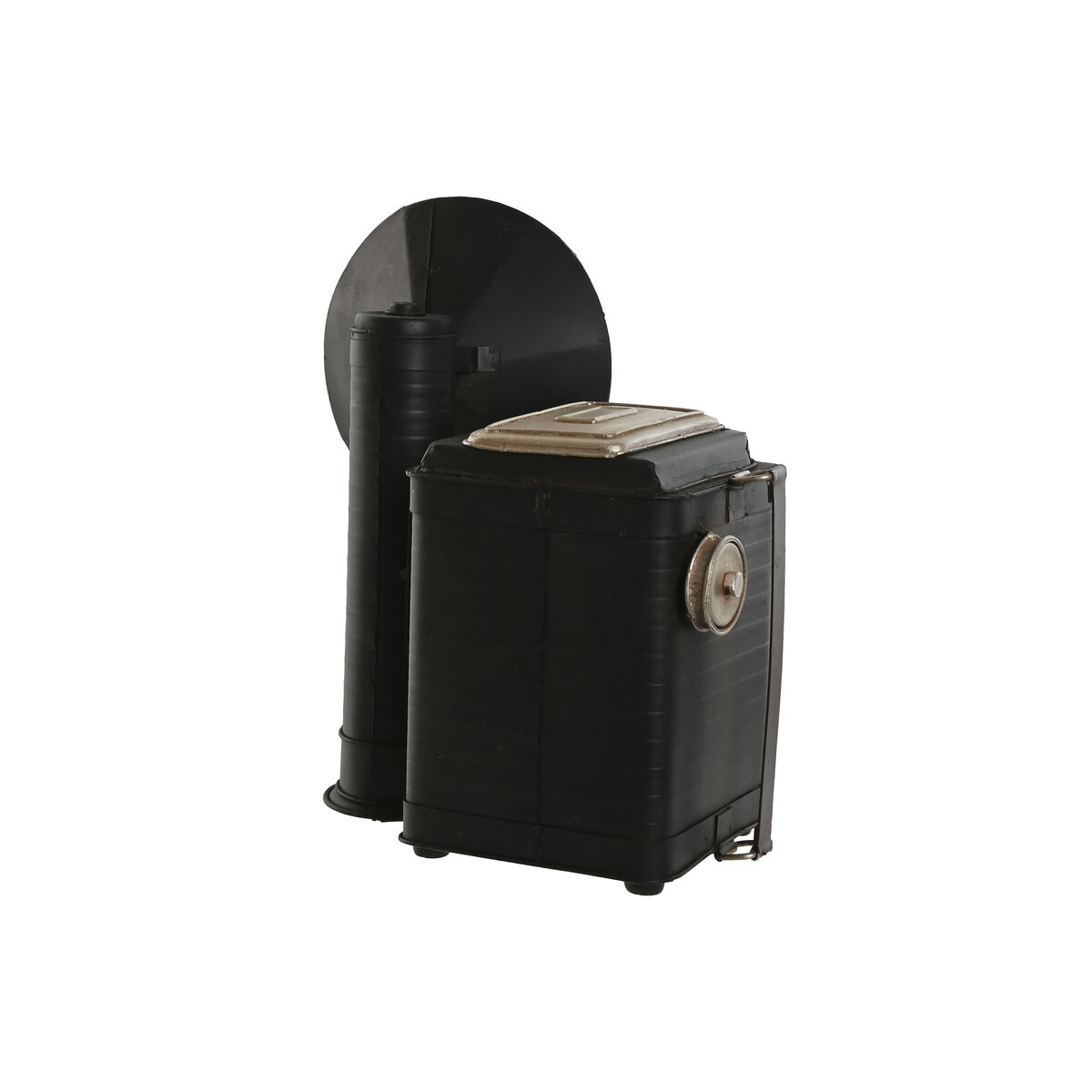 Prydnadsfigur Home ESPRIT Svart Silvrig Fotokamera Vintage 25 x 14 x 24 cm - 3
