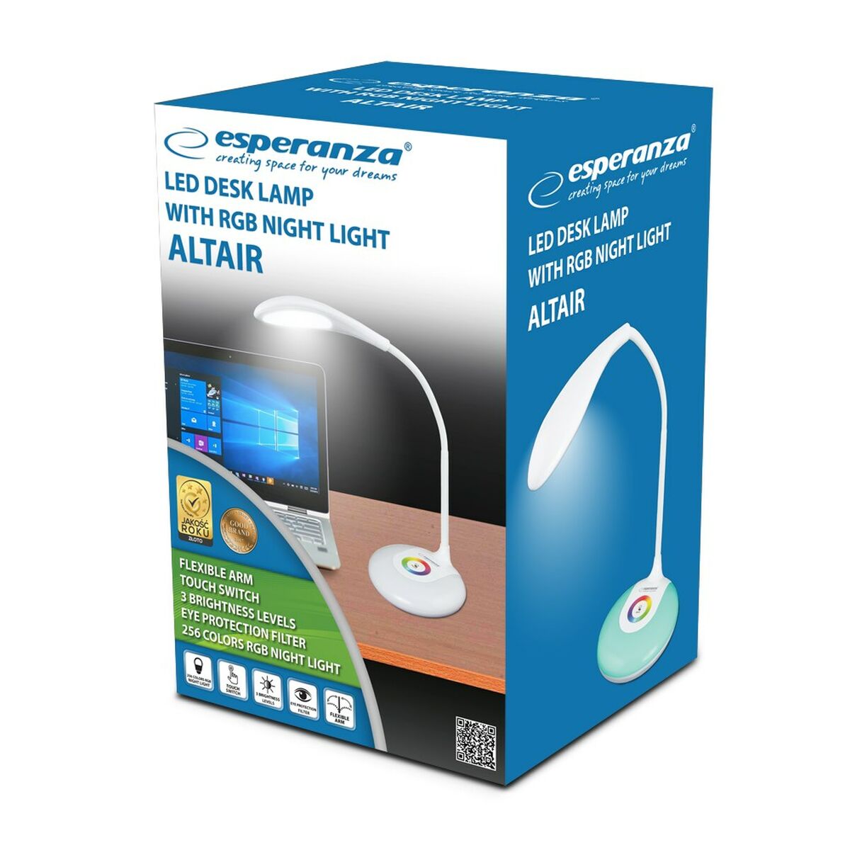 Skrivbordslampa Esperanza ELD102 Vit 80 Plast 13 x 21 x 13 cm - 2