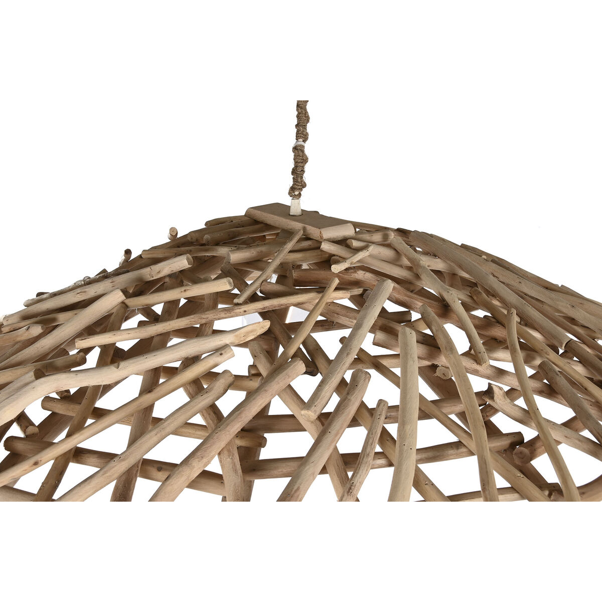 Taklampa Home ESPRIT Naturell Trä Eukalyptus trä 50 W 100 x 100 x 18 cm - 3