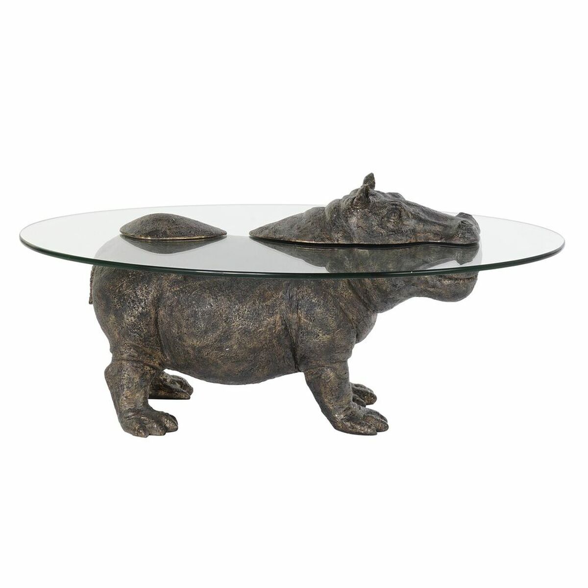 Sidobord DKD Home Decor Transparent Koppar 80 x 50 x 37 cm