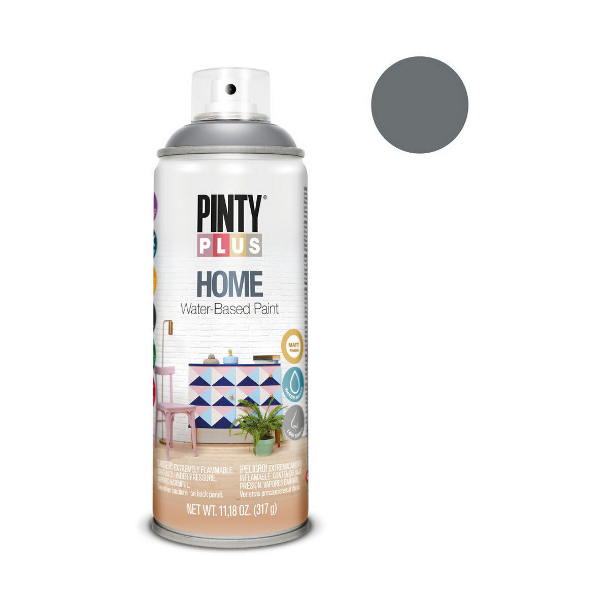Sprejfärg Pintyplus Home HM418 400 ml Thundercloud Grey - 2