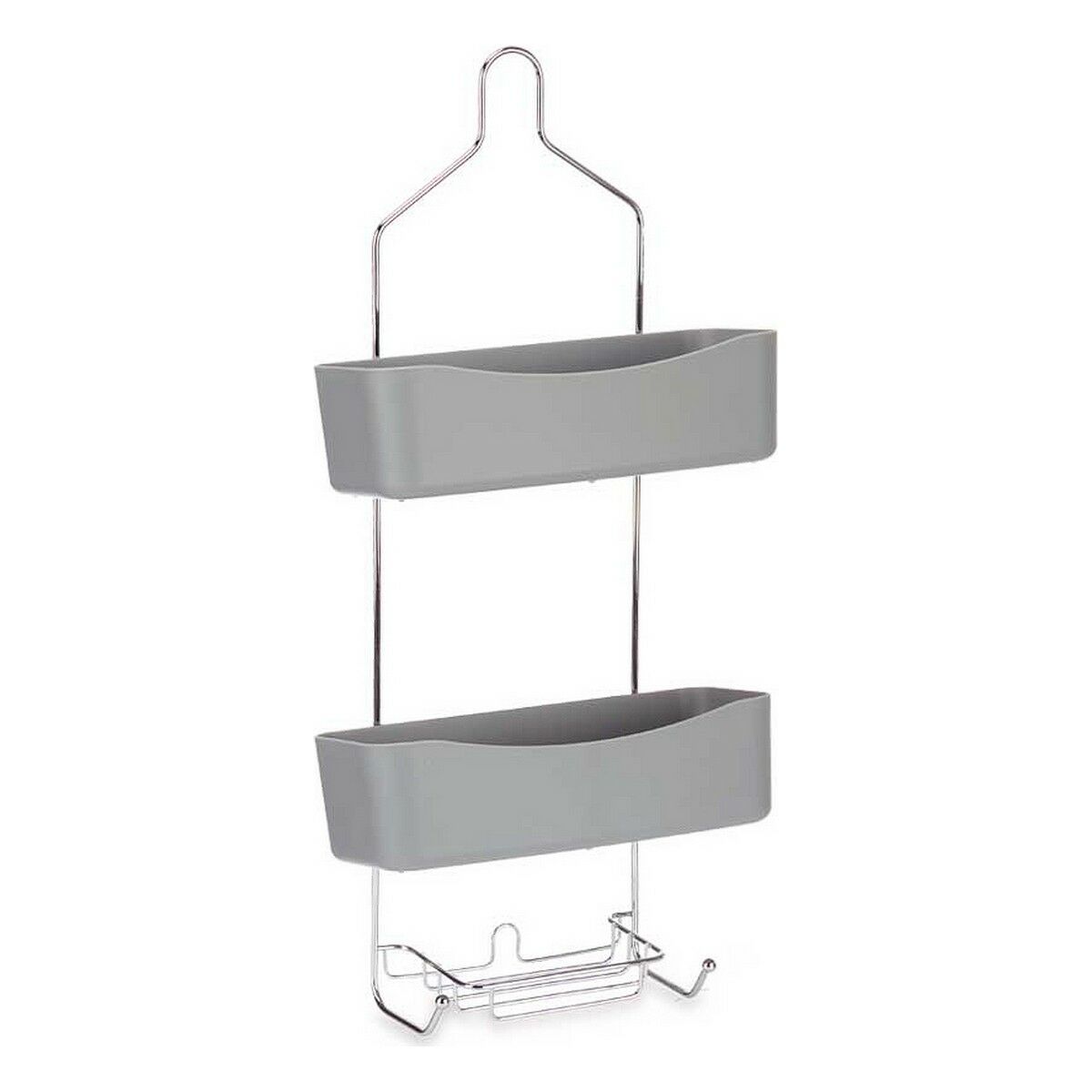 Badrumshyllor Berilo Grå Metall Plast 28 x 60 x 14 cm (6 antal) - 6