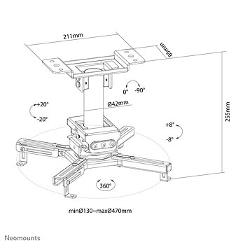 Takfäste för Projektor Neomounts CL25-530BL1