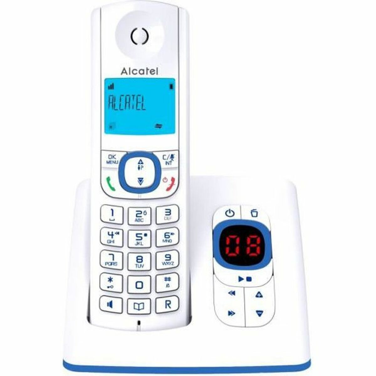 Markkabeltelefon Alcatel Alcatel F530 Voice FR BLU Blå Blå/Vit