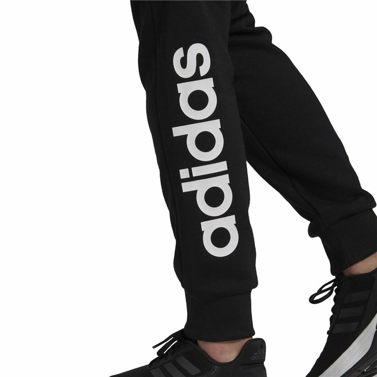 Långa träningsbyxor Adidas French Terry Logo Kvinna Svart - 6