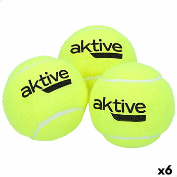 Padelbollar Aktive 3 Delar Gul 6 antal