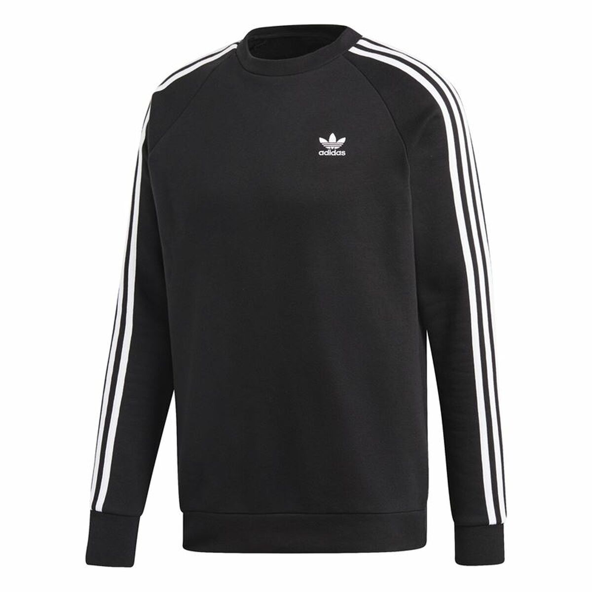 Tröja utan huva Herr Adidas 3 Stripes Svart - 7