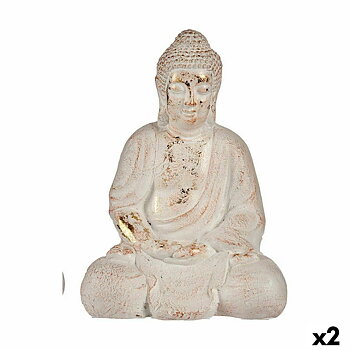 Dekorativ Trädgårdsfigur Ibergarden Polyresin Buddha 22,5 x 41,5 x 29,5 cm (2 antal)