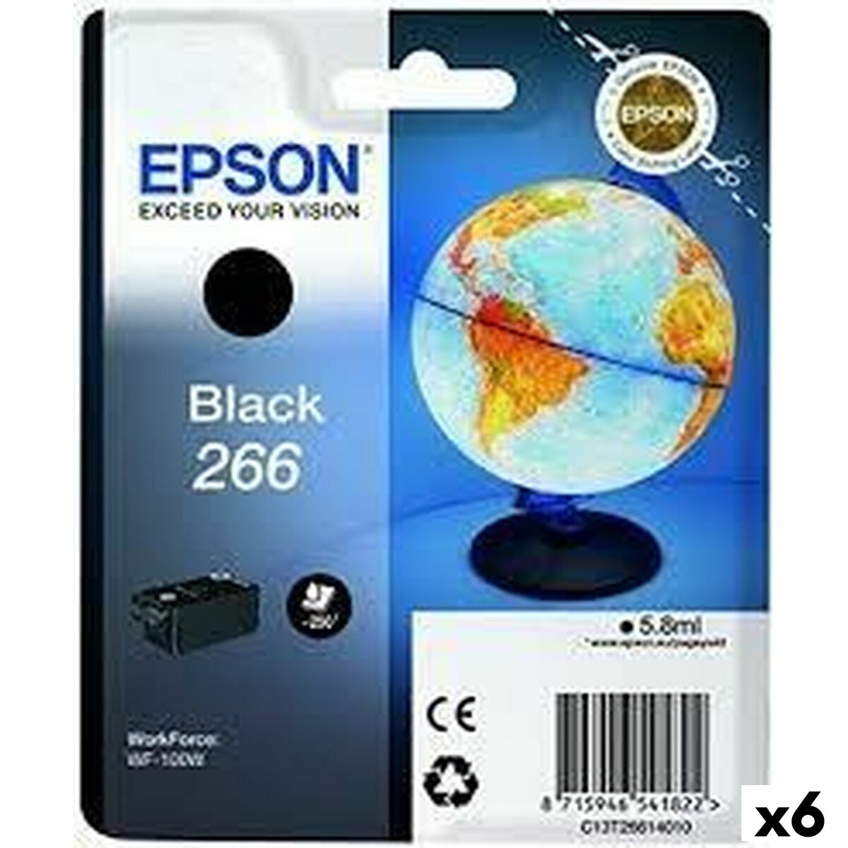 Original Bläckpatron Epson WF-100W Svart (6 antal)