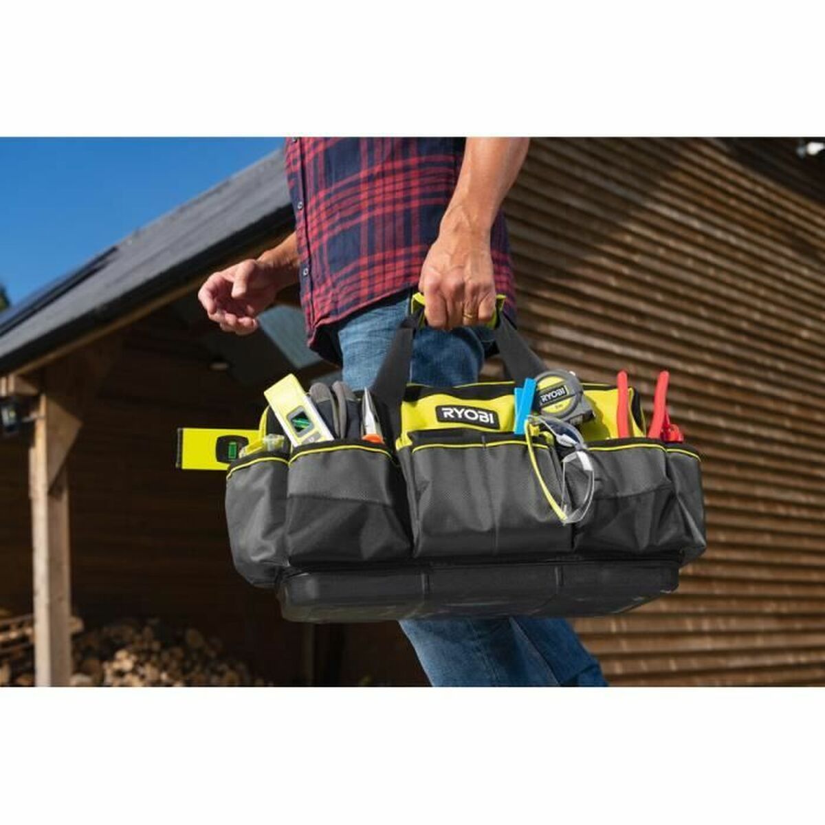 Axelväska Ryobi Svart/Gul - 2