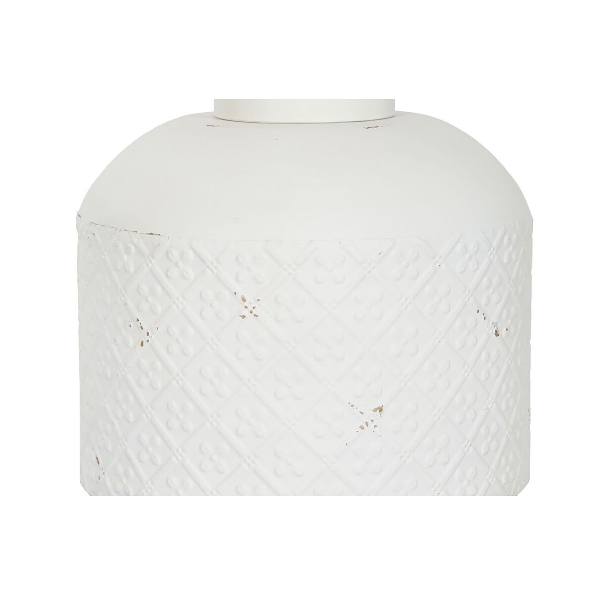 Sidobord DKD Home Decor Vit Naturell Metall Gran 61,5 x 61,5 x 51 cm - 3