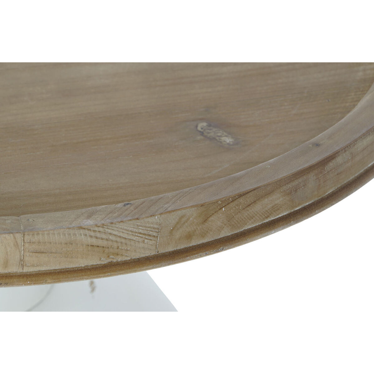 Sidobord DKD Home Decor Vit Naturell Metall Gran 61,5 x 61,5 x 51 cm - 4