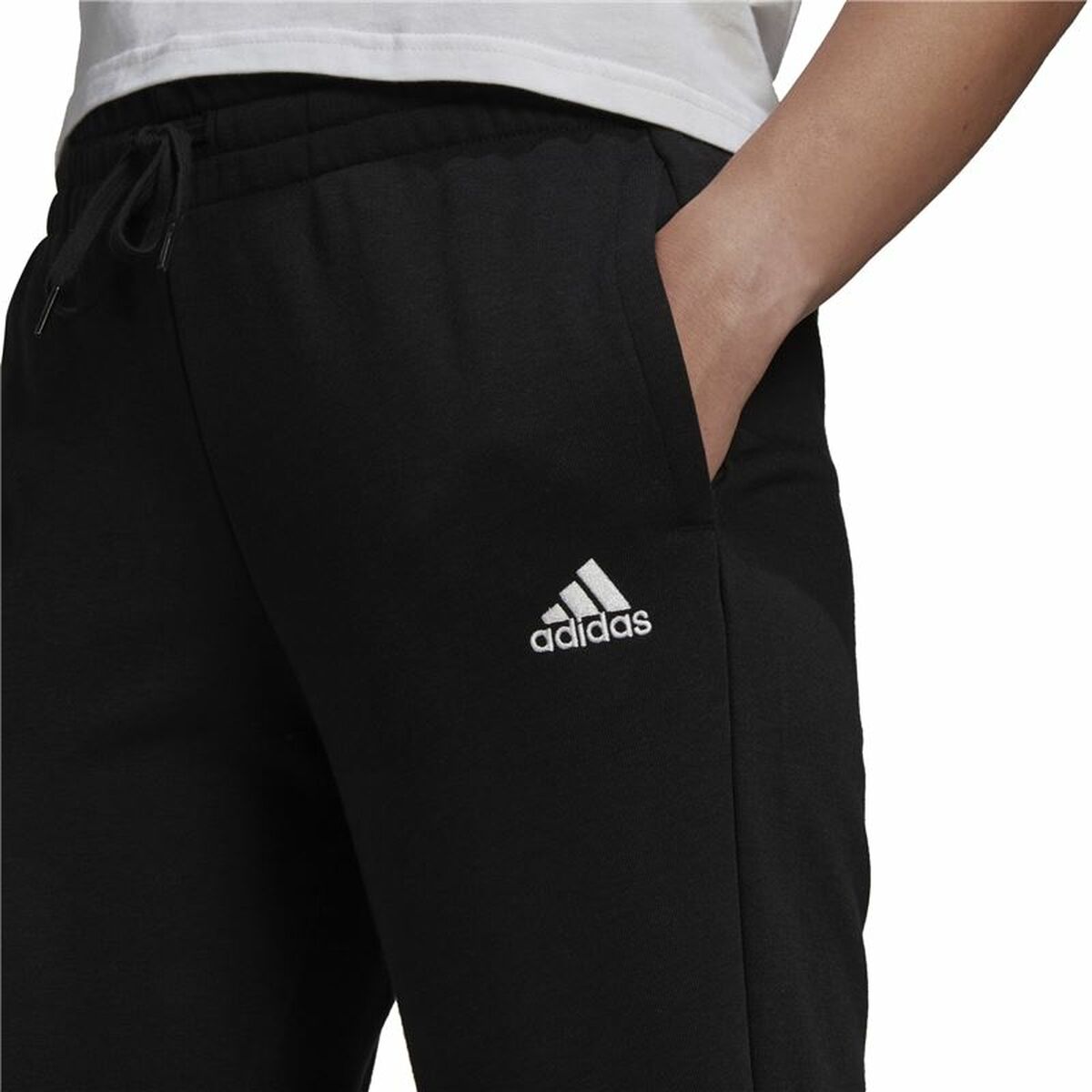 Långa träningsbyxor Adidas French Terry Logo Kvinna Svart - 5