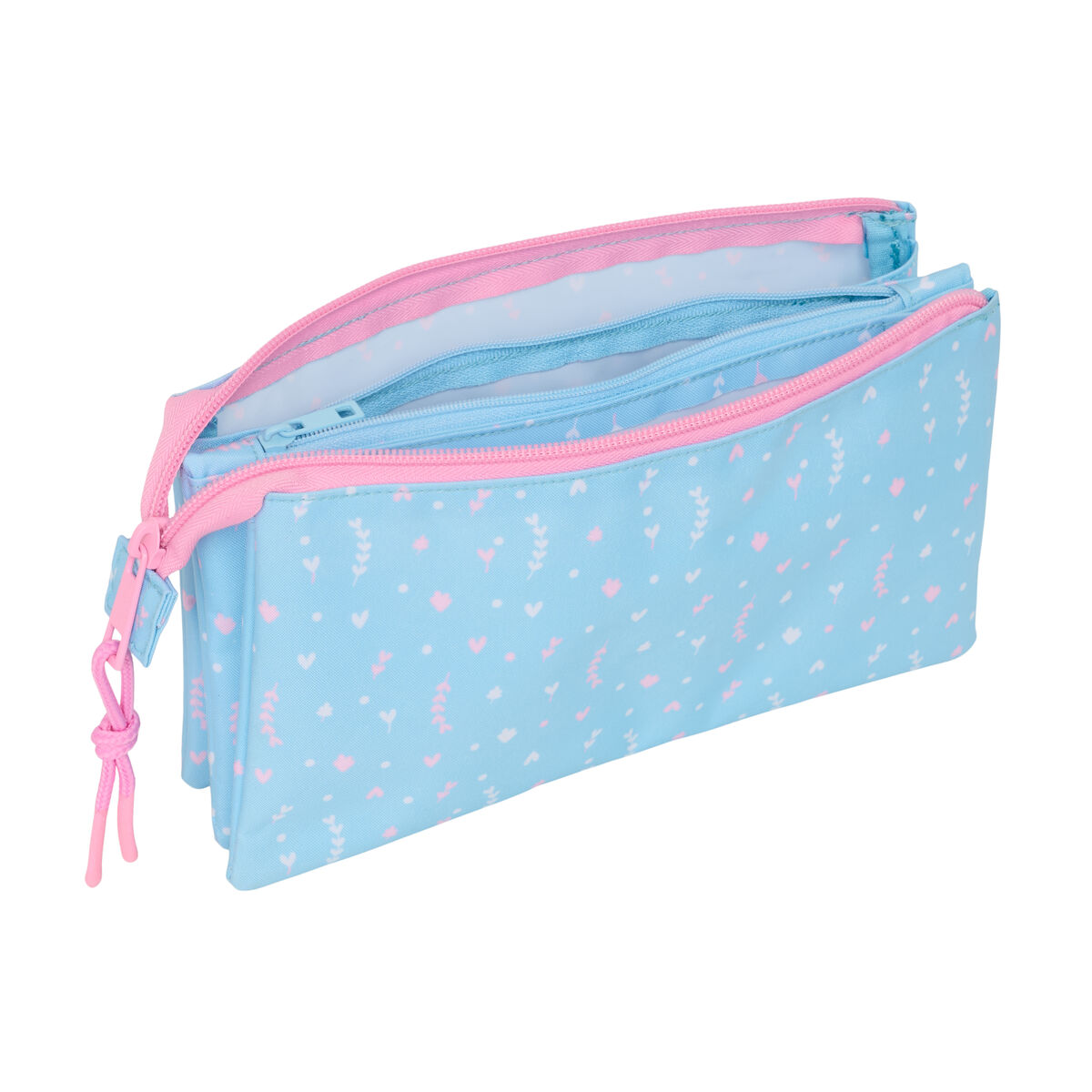 Tredubbel Carry-all BlackFit8 Smile Rosa Ljusblå 22 x 12 x 3 cm - 2