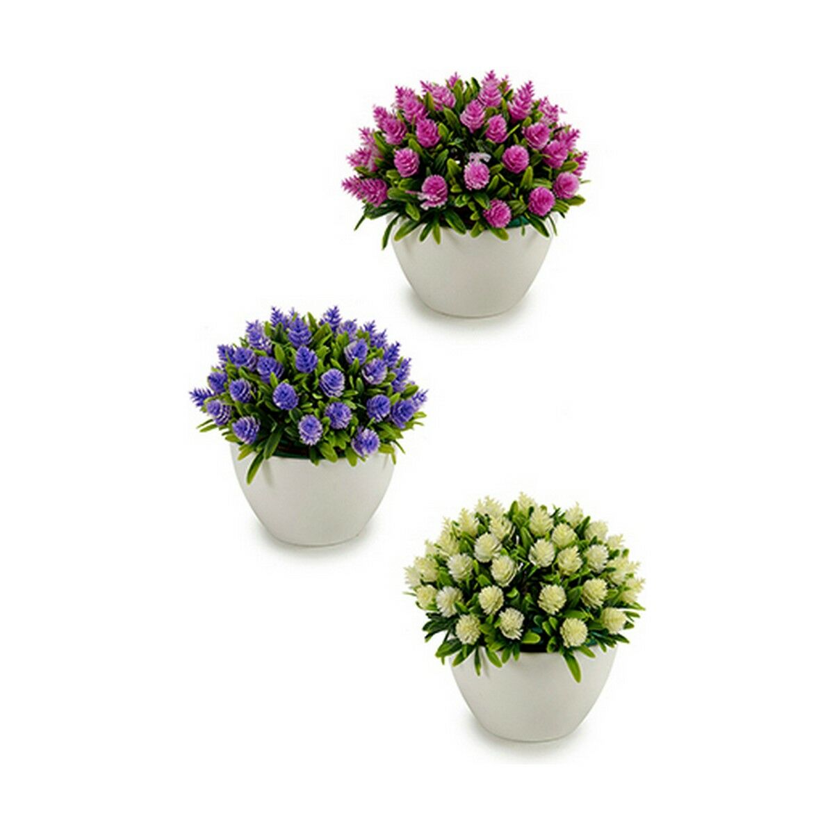 Dekorativ växt Ibergarden Plast Virágok 14 x 12,5 x 14 cm (12 antal) - 5