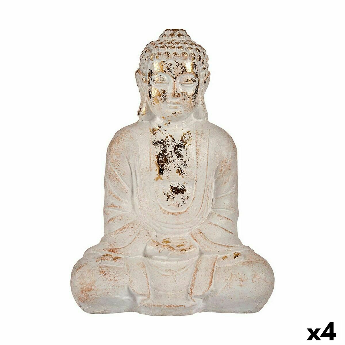 Dekorativ Trädgårdsfigur Ibergarden CC20410 Polyresin Buddha 17 x 37 x 26 cm (4 antal)