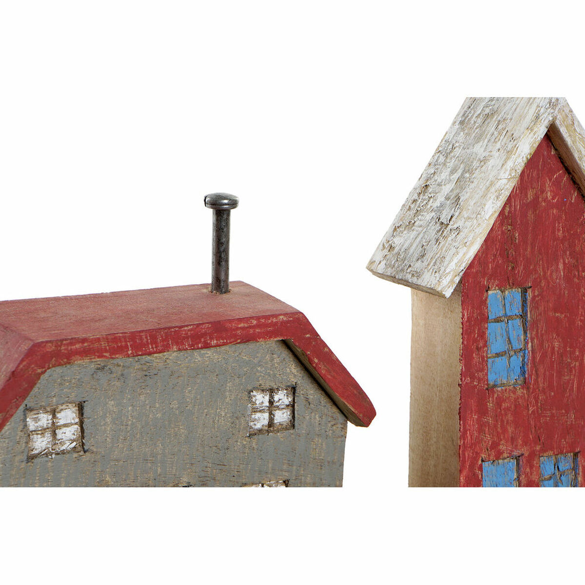 Prydnadsfigur DKD Home Decor Multicolour Järn Hus (60 x 10 x 24 cm) - 9