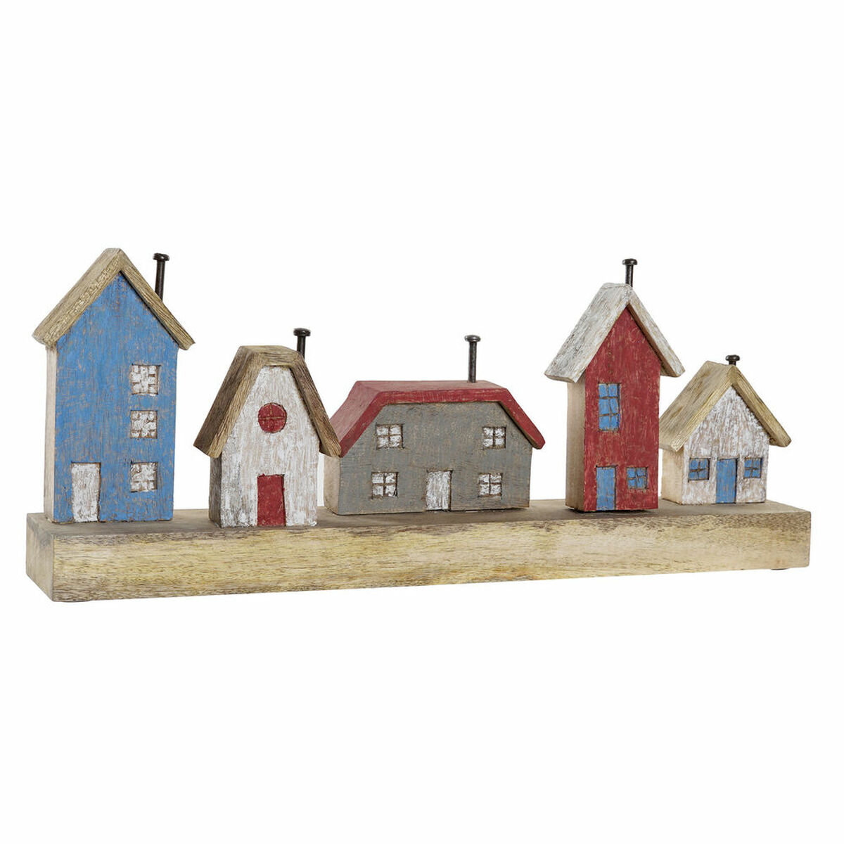 Prydnadsfigur DKD Home Decor Multicolour Järn Hus (60 x 10 x 24 cm) - 7