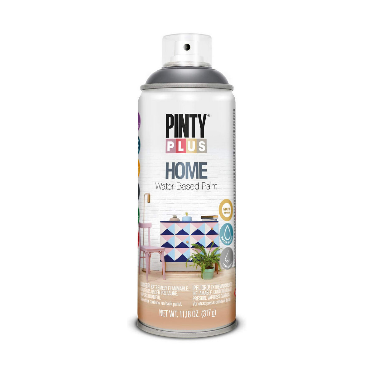 Sprejfärg Pintyplus Home HM438 400 ml Svart