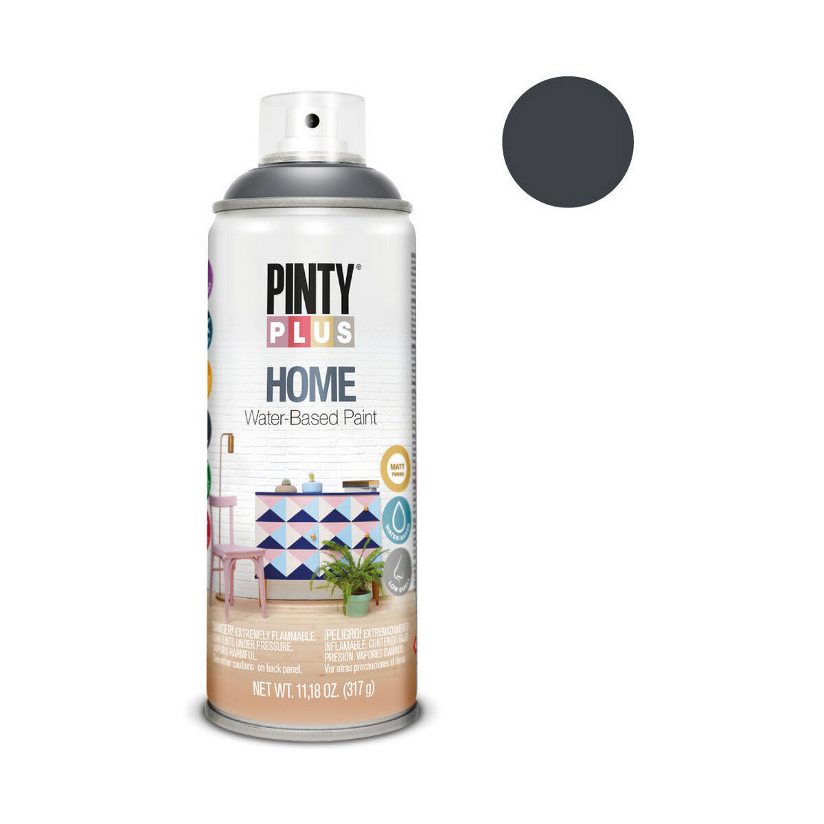Sprejfärg Pintyplus Home HM438 400 ml Svart - 2