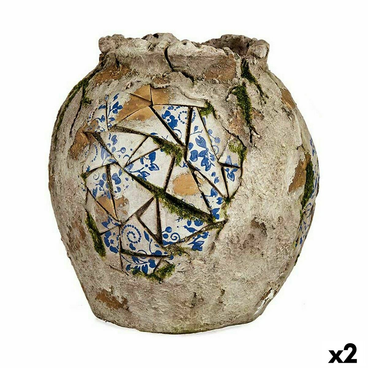 Dekorativ Trädgårdsfigur Ibergarden Polyresin Vas 27 x 27 x 27 cm (2 antal)