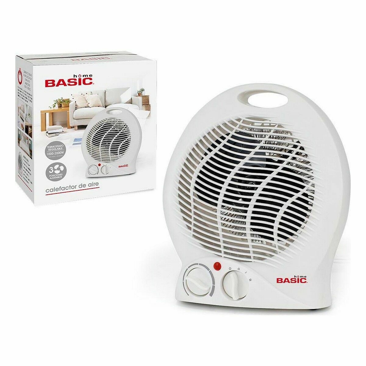 Värmeelement Basic Home Vit 2000 W (4 antal) - 2