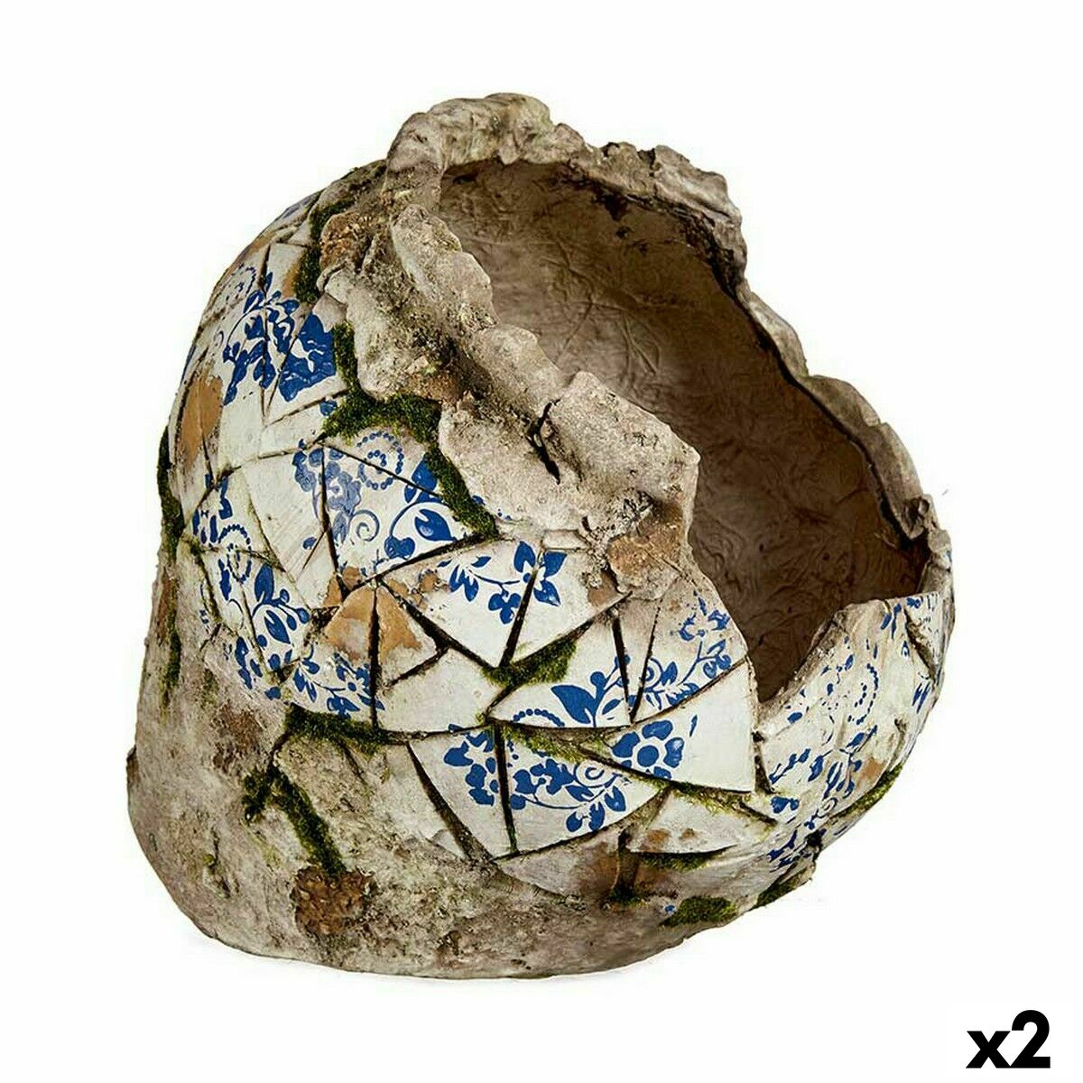 Dekorativ Trädgårdsfigur Ibergarden Polyresin Vas 29 x 27 x 30 cm (2 antal) - 3