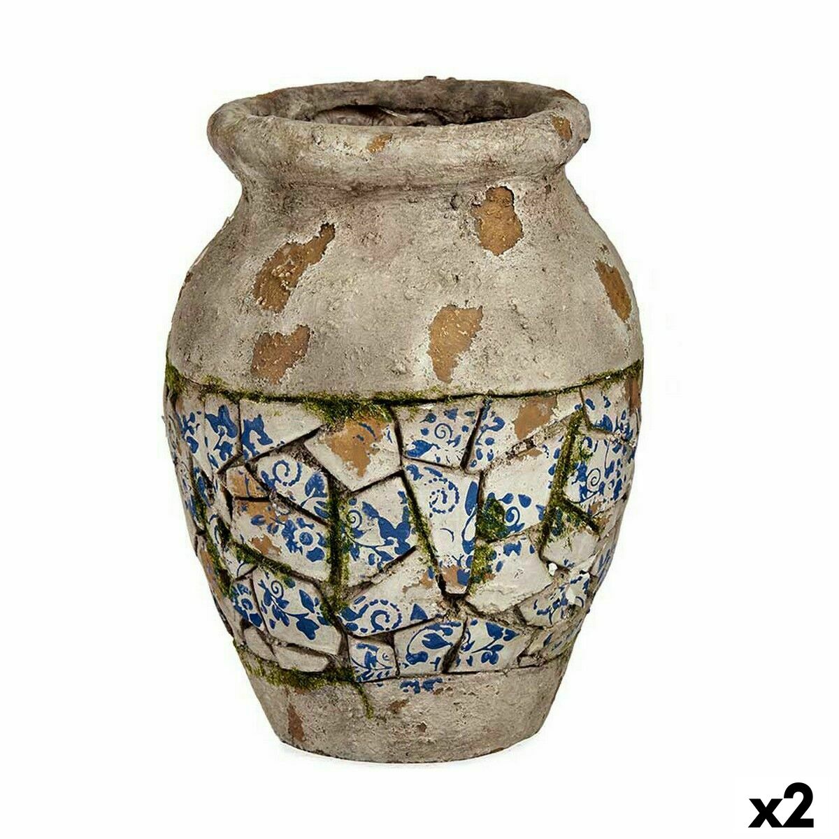 Dekorativ Trädgårdsfigur Ibergarden Polyresin Vas 25 x 32,5 x 25 cm (2 antal) - 3