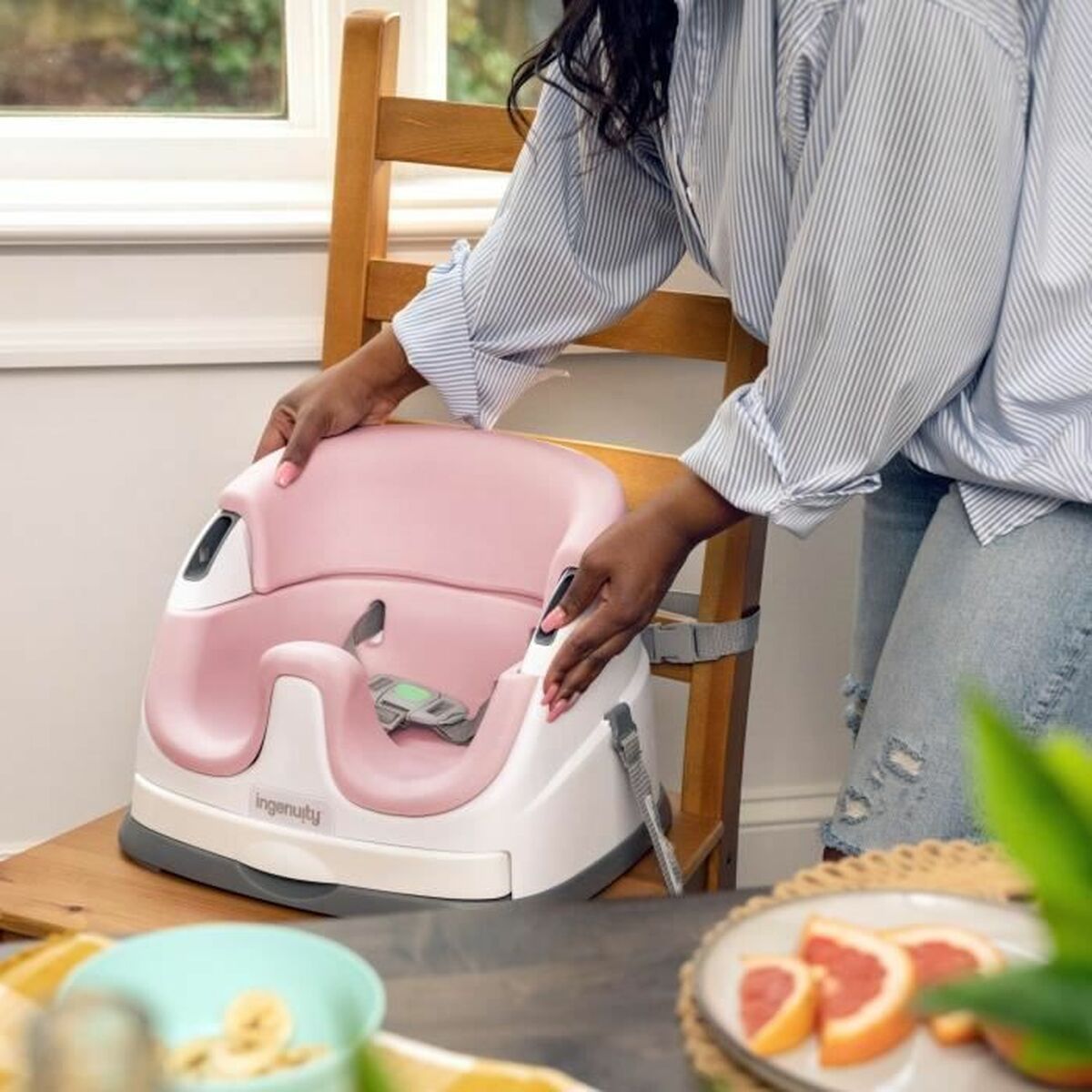 Hängmatta för bebis Ingenuity Rosa - 4