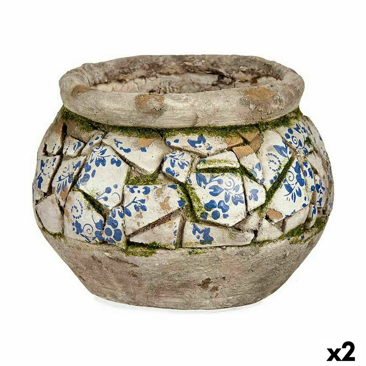 Dekorativ Trädgårdsfigur Ibergarden Polyresin Vas 28 x 19,5 x 28 cm (2 antal) - 3