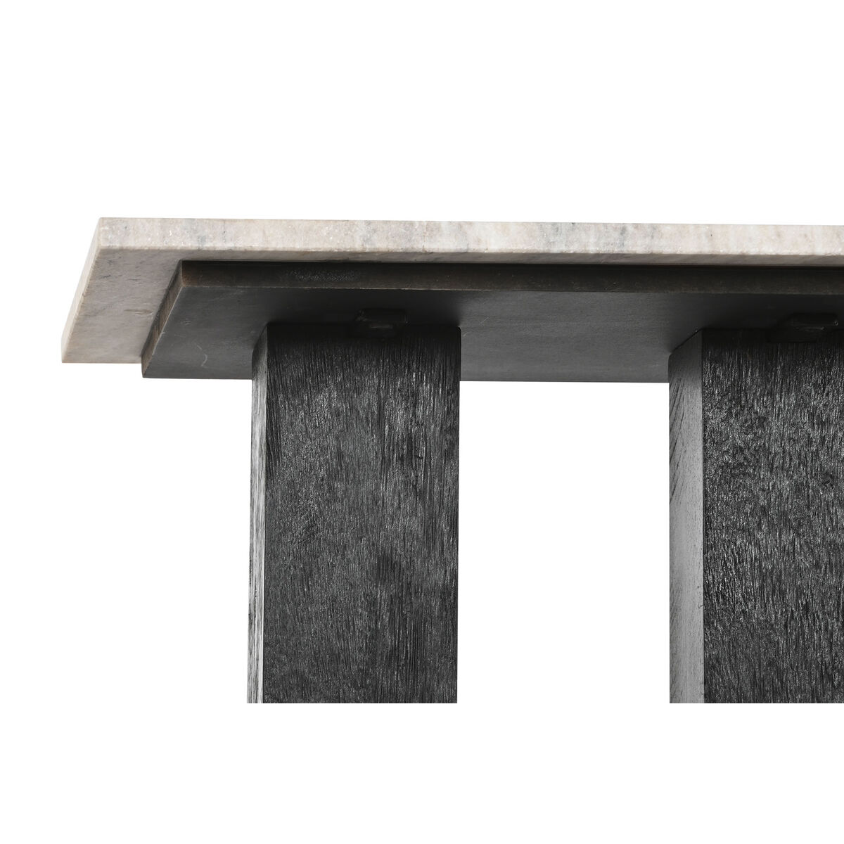 Console Home ESPRIT Vit Svart Marmor Mangoträ 117 x 31 x 77 cm - 5
