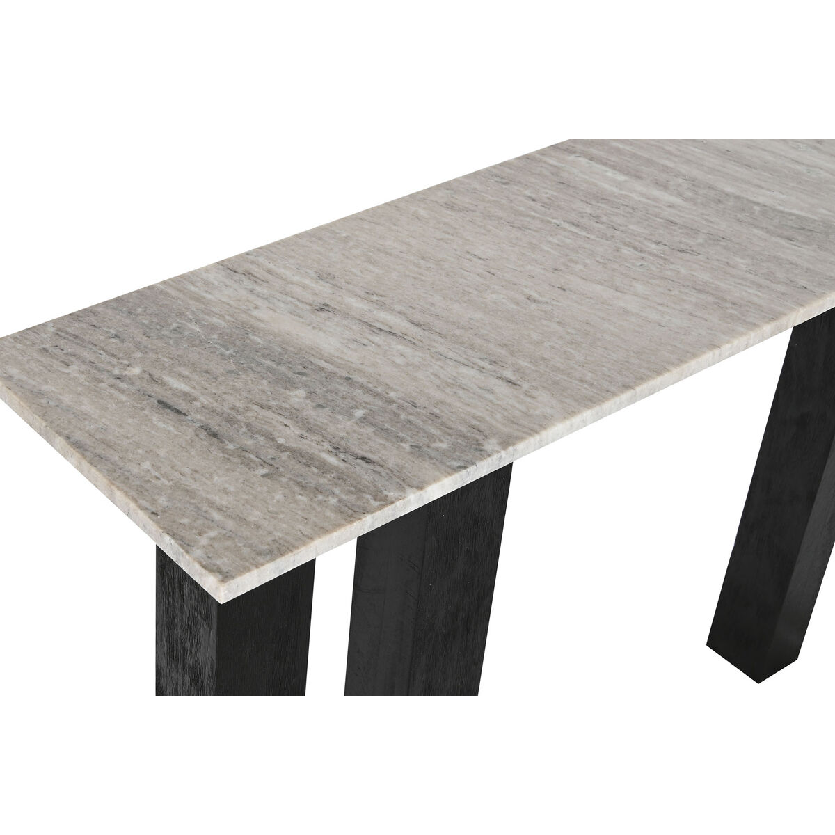 Console Home ESPRIT Vit Svart Marmor Mangoträ 117 x 31 x 77 cm - 2