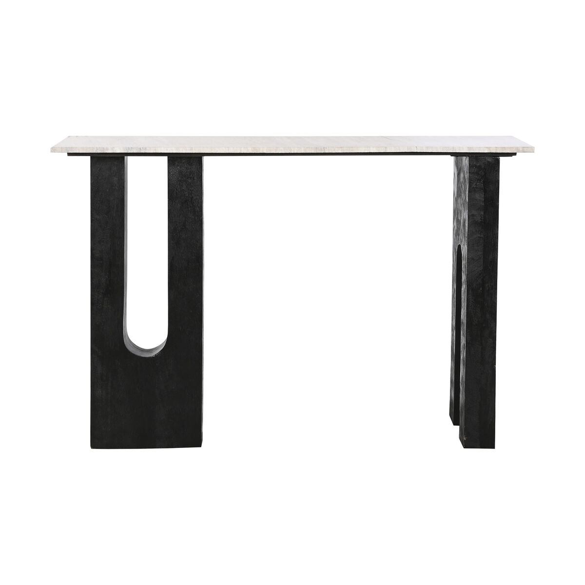 Console Home ESPRIT Vit Svart Marmor Mangoträ 117 x 31 x 77 cm - 6