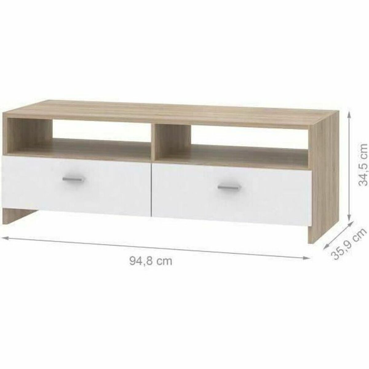 TV-möbler 95 x 34,6 x 35,8 cm Vit - 4