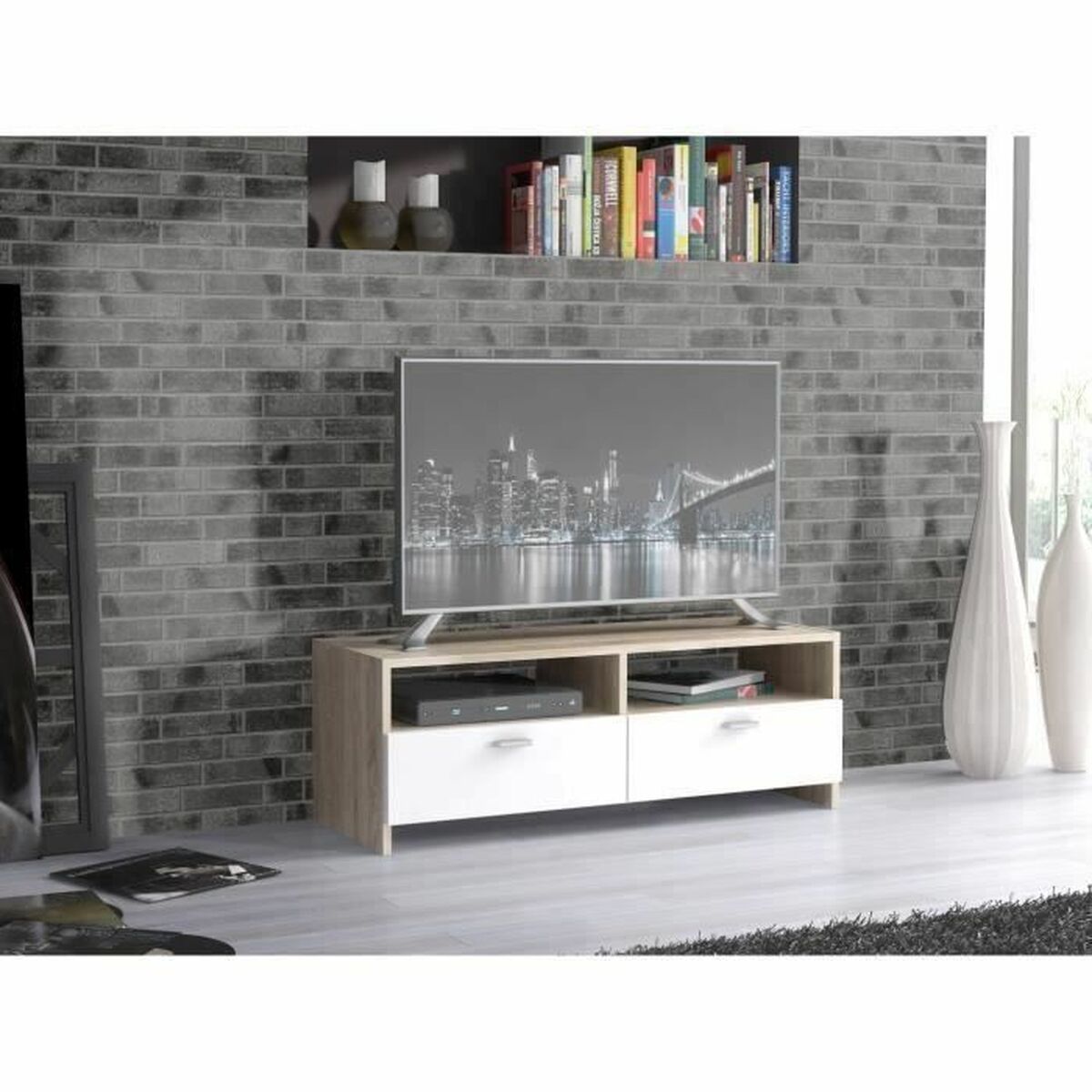 TV-möbler 95 x 34,6 x 35,8 cm Vit - 3