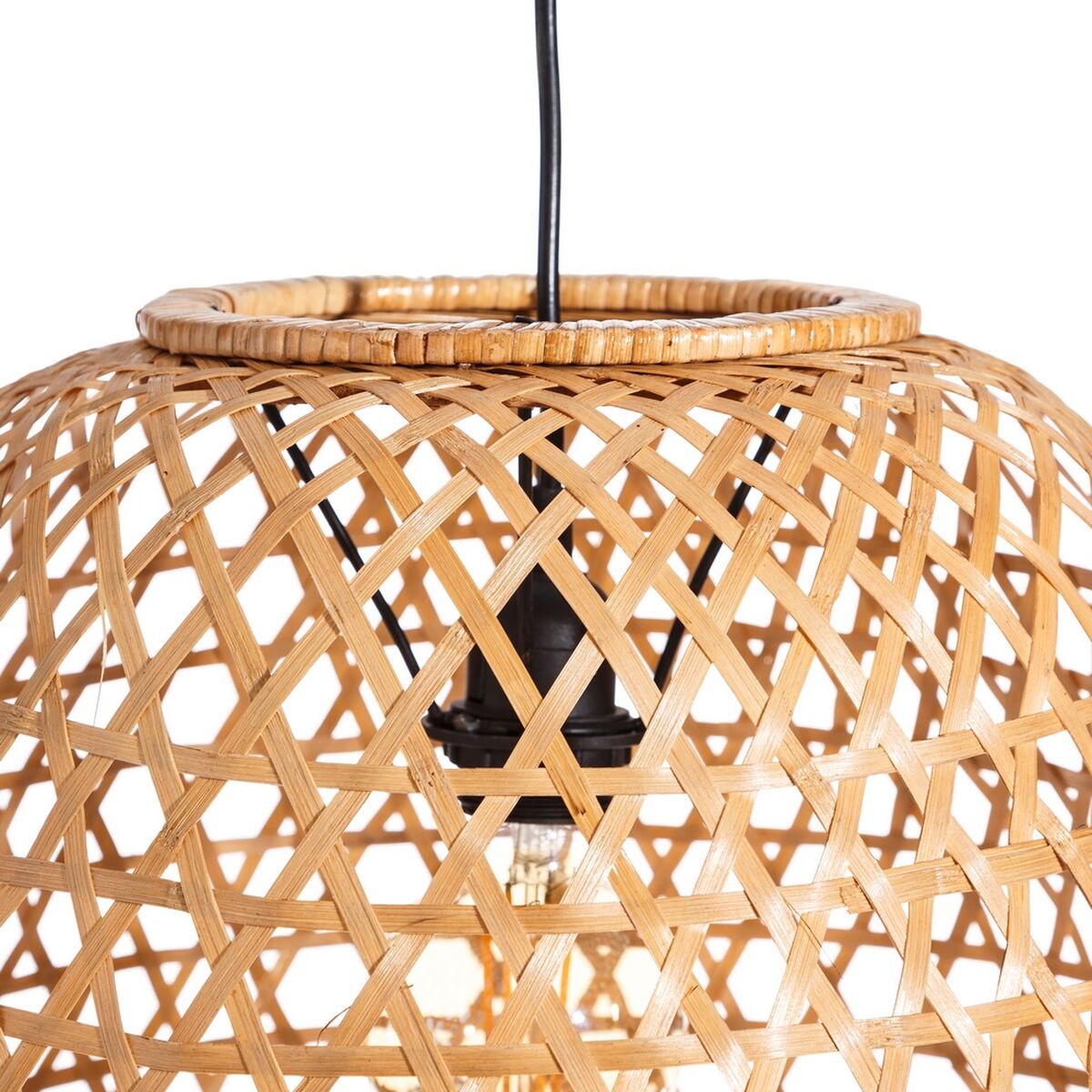Taklampa Naturell Bambu 42 x 42 x 42 cm (2 antal) - 2