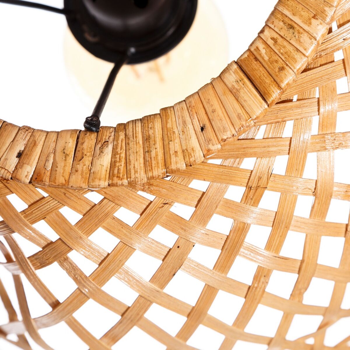 Taklampa Naturell Bambu 42 x 42 x 42 cm (2 antal) - 4