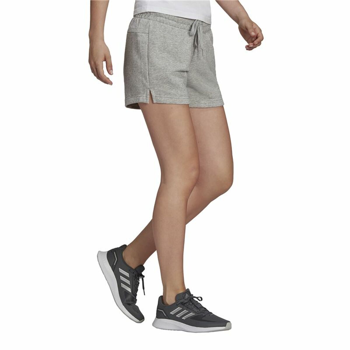 Sportshorts för kvinnor Adidas Essentials Slim Logo Grå - 4
